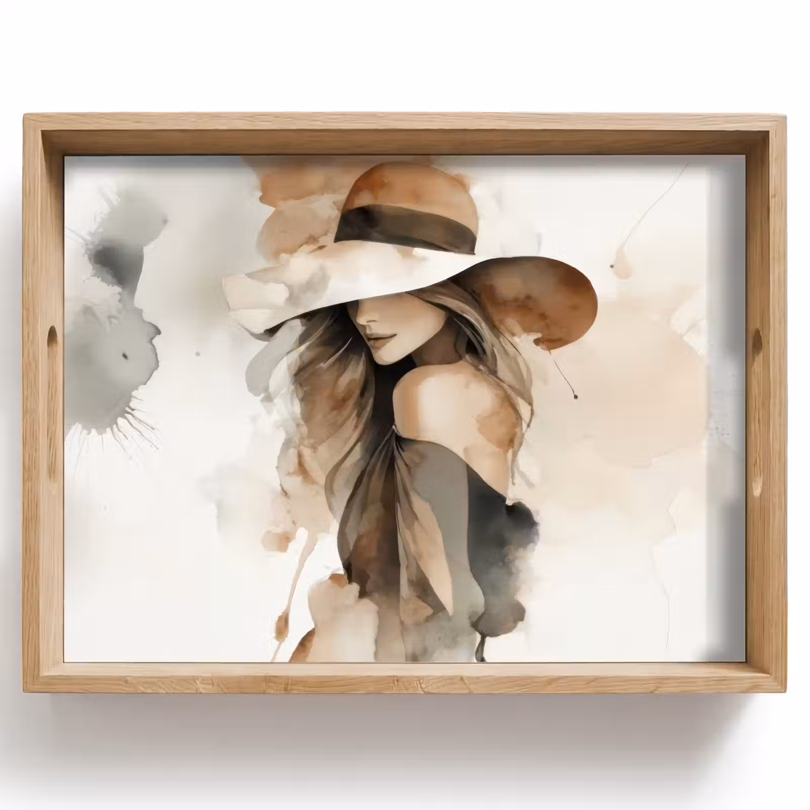 Dienblad - Mysterieus - Vrouw - Sepia — 1