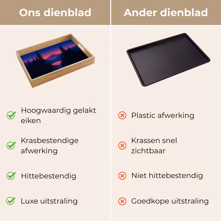 Dienblad - Auto - Donkere dennenbomen - Zonsondergang — 3