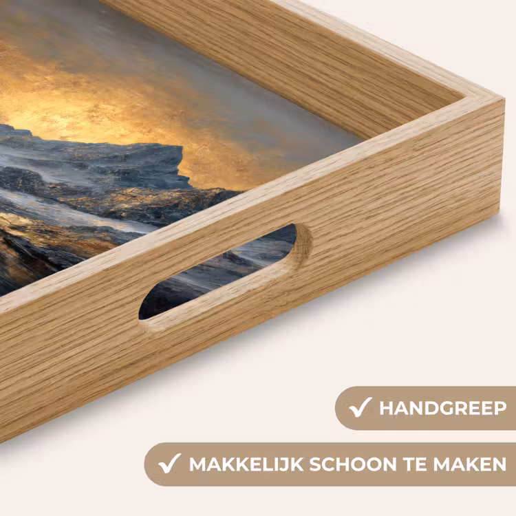 Dienblad - Berglandschap met Gouden Zonsondergang — 5
