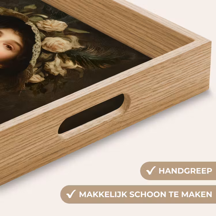 Dienblad - Bloemenhoed - Portret - Vrouw — 5