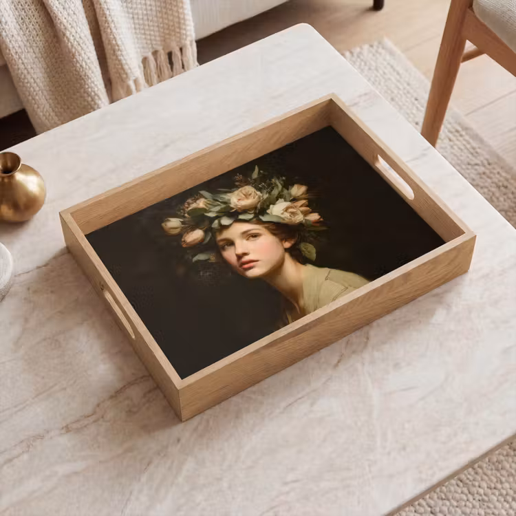 Dienblad - Bloemenstilte - Vrouw - Portret — 2