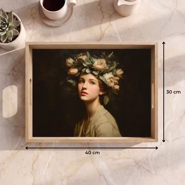 Dienblad - Bloemenstilte - Vrouw - Portret — 9