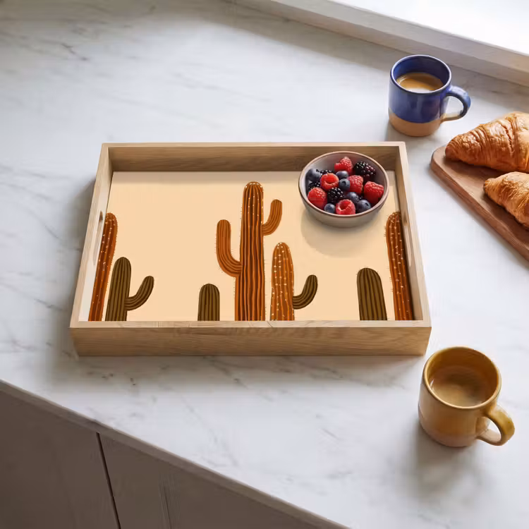 Dienblad - Cactus - Woestijn - Zand - Bruin — 4