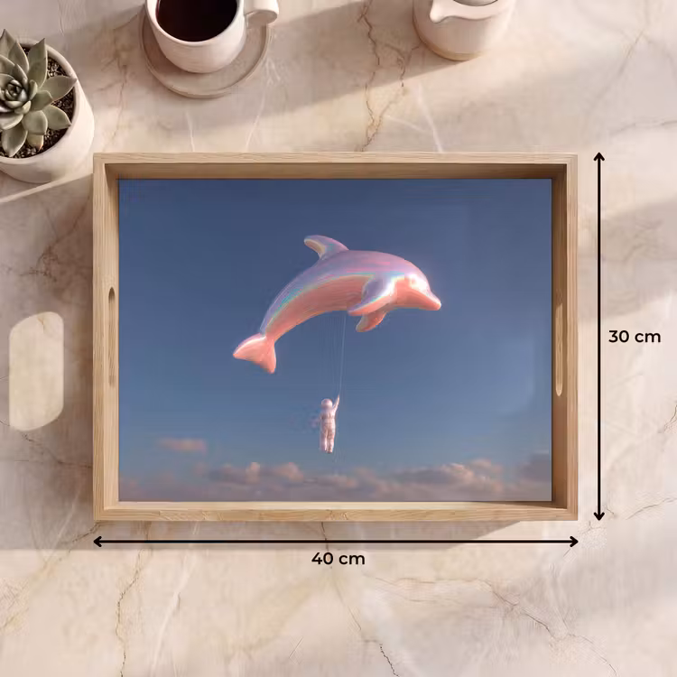 Dienblad - Dolfijn - Roze - Astronaut — 9