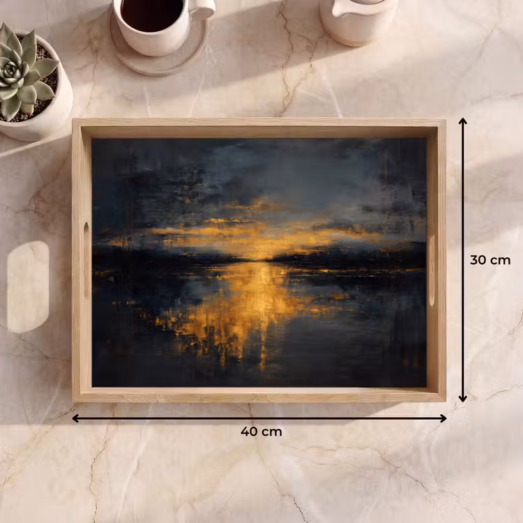 Dienblad - Gouden Reflectie op Water — 9