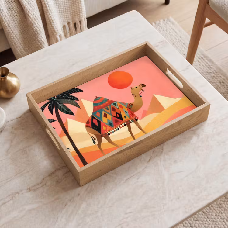 Dienblad - Kameel - Pyramides - Rode zon — 2