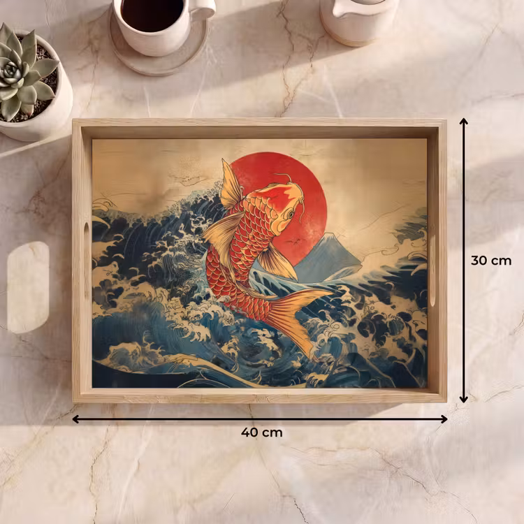 Dienblad - Koi - Zee - Golven - Zon — 9