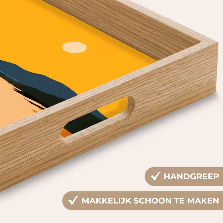 Dienblad - Kustlijn - Oranje lucht - Begroeiing — 5