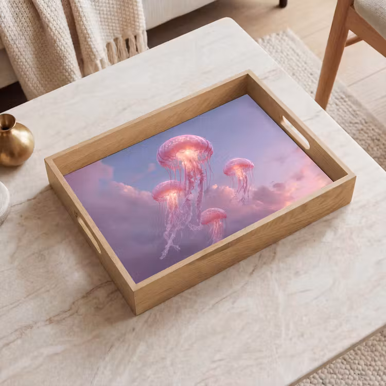 Dienblad - Kwallen - Roze - Wolken — 2