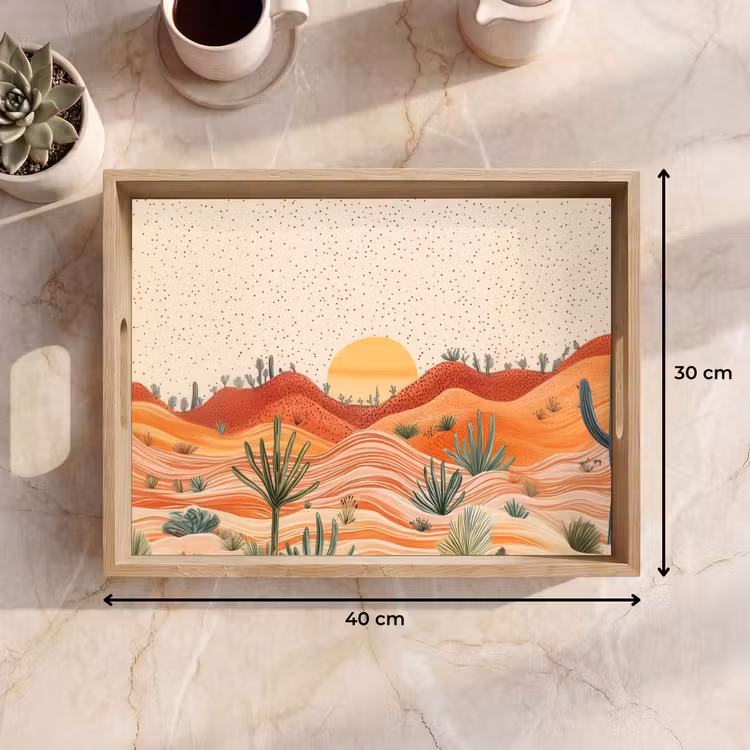Dienblad - Landschap - Heuvels - Zonsondergang — 9