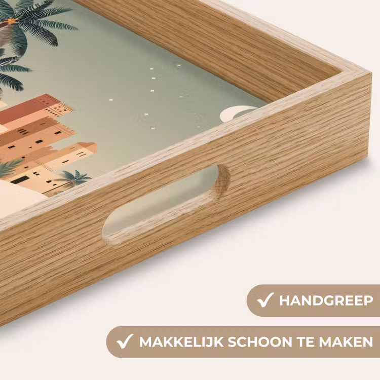 Dienblad - Nachtlandschap - Kamelen - Sterren - zandduinden — 5