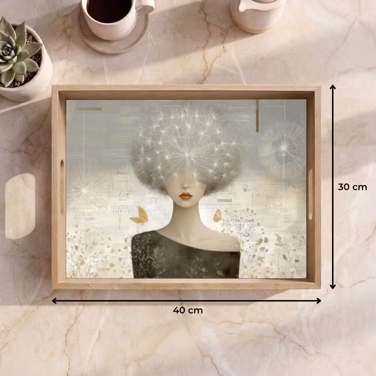 Dienblad - Pluis - Vrouw - Beige — 9