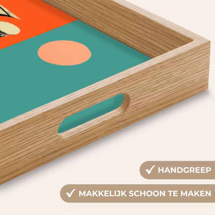 Dienblad - Retro - Jongen - Hond - Rood - Groen — 5