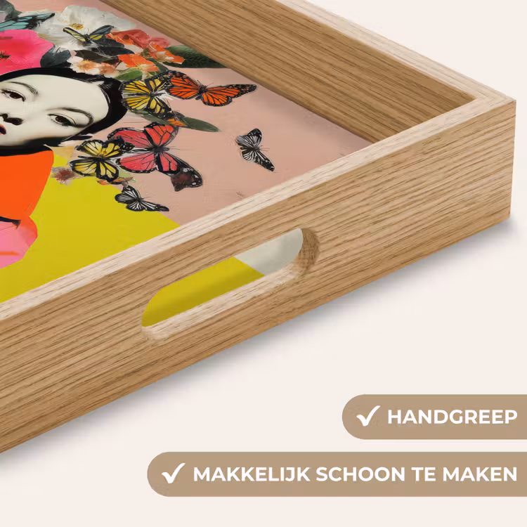 Dienblad - Retro - Vrouw - Kopje - Vlinders — 5