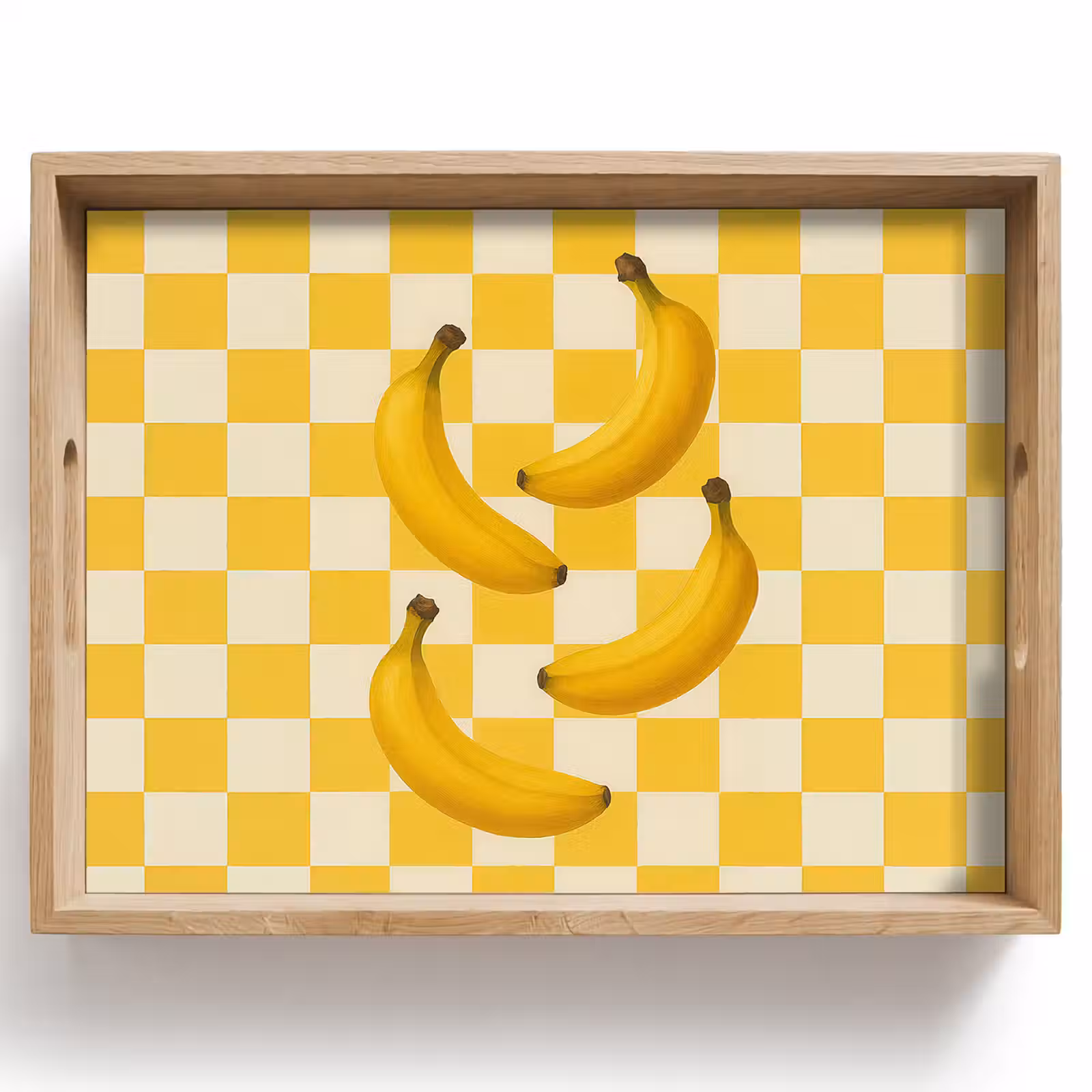 Dienblad - Bananen - Geel - Geblokt — 1