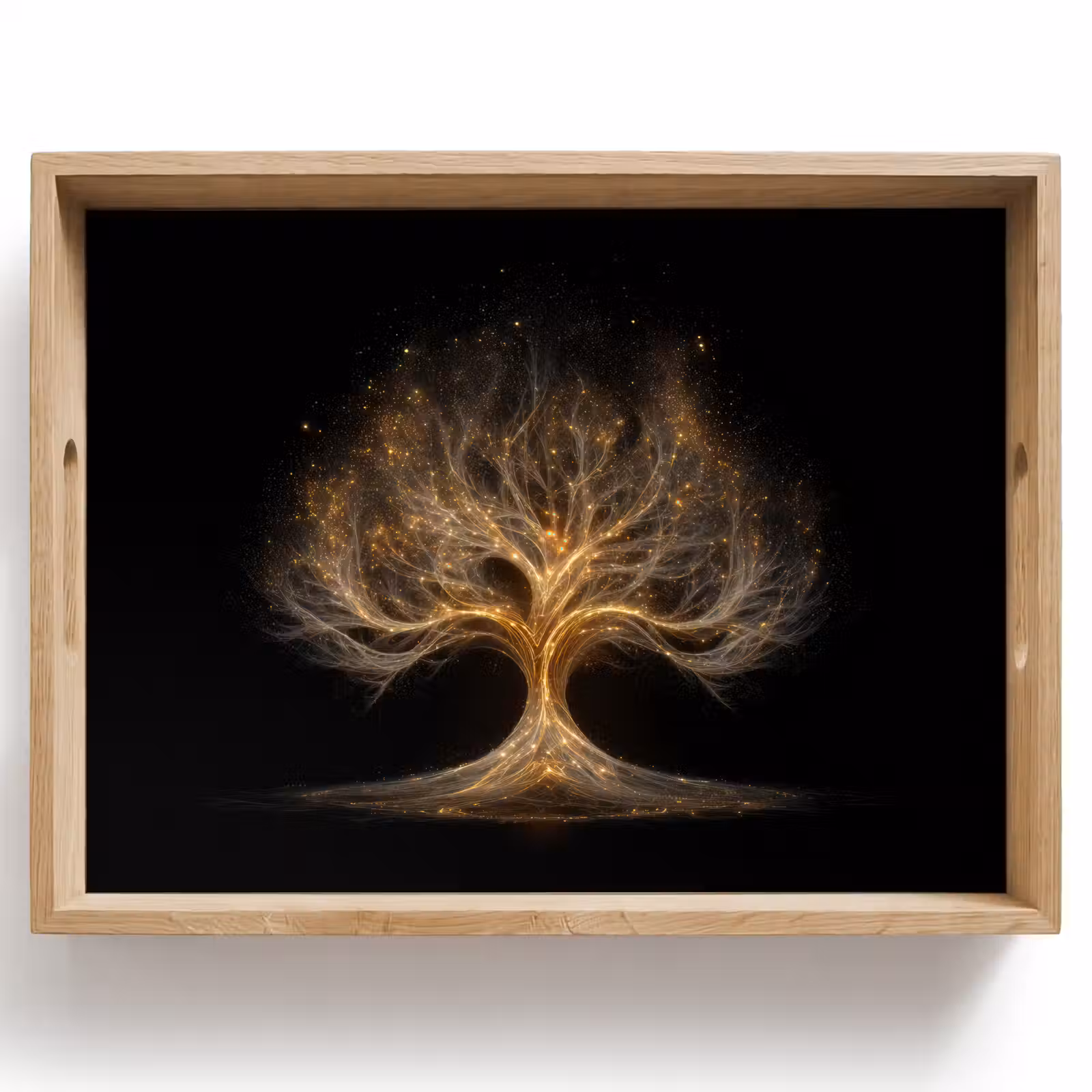 Dienblad - Lichtjes - Boom - Abstract - Zwart — 1