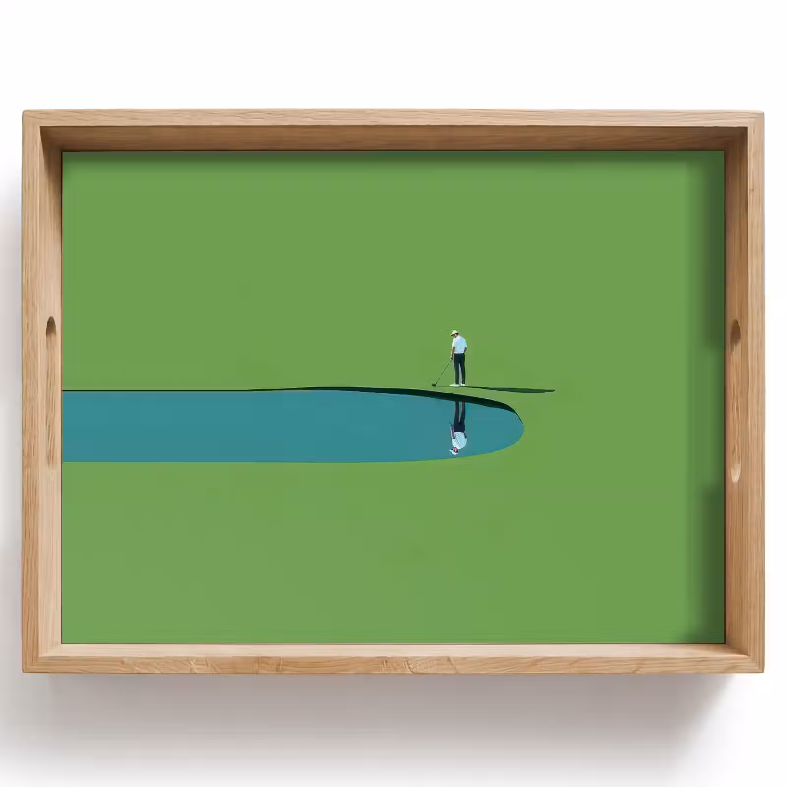 Dienblad - Persoon - Golf - Water - Blauw — 1