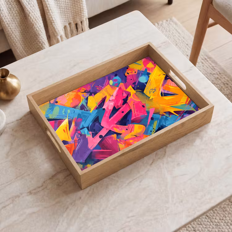 Dienblad - Abstract - Vormen - Kleurrijk — 2