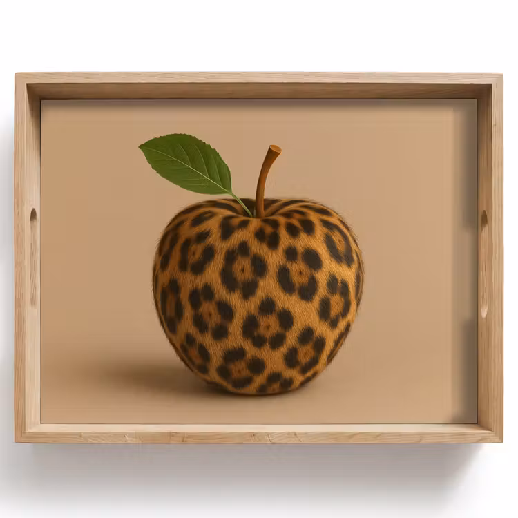 Dienblad - Appel - Panter - Blaadje - Groen — 1