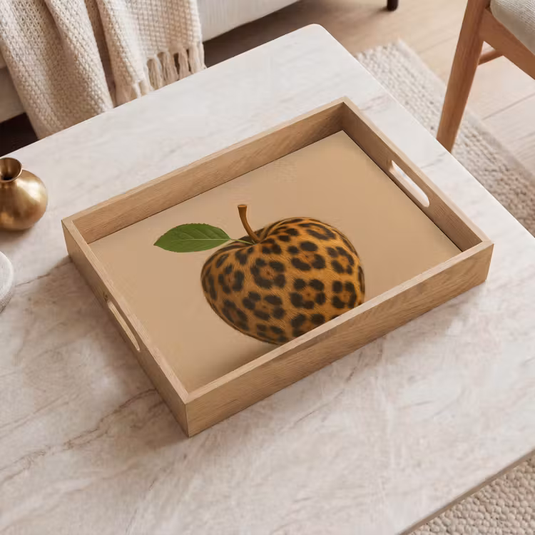 Dienblad - Appel - Panter - Blaadje - Groen — 2