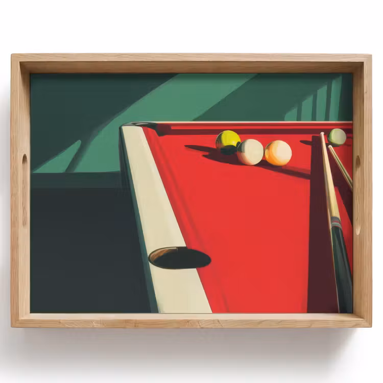 Dienblad - Biljarttafel - Ballen - Rood - Schaduw — 1