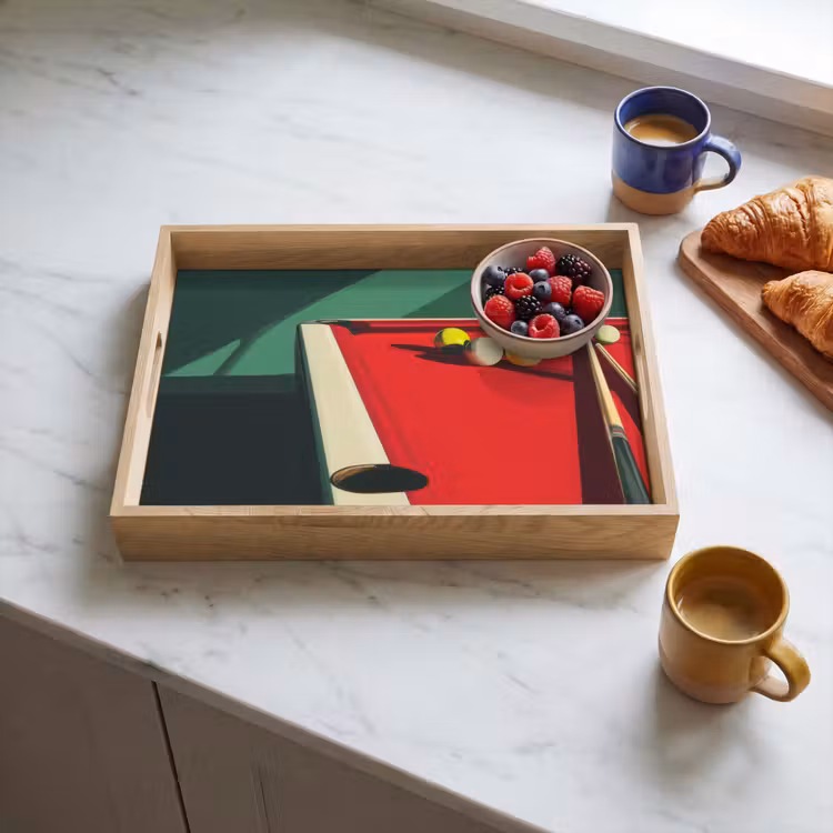 Dienblad - Biljarttafel - Ballen - Rood - Schaduw — 4