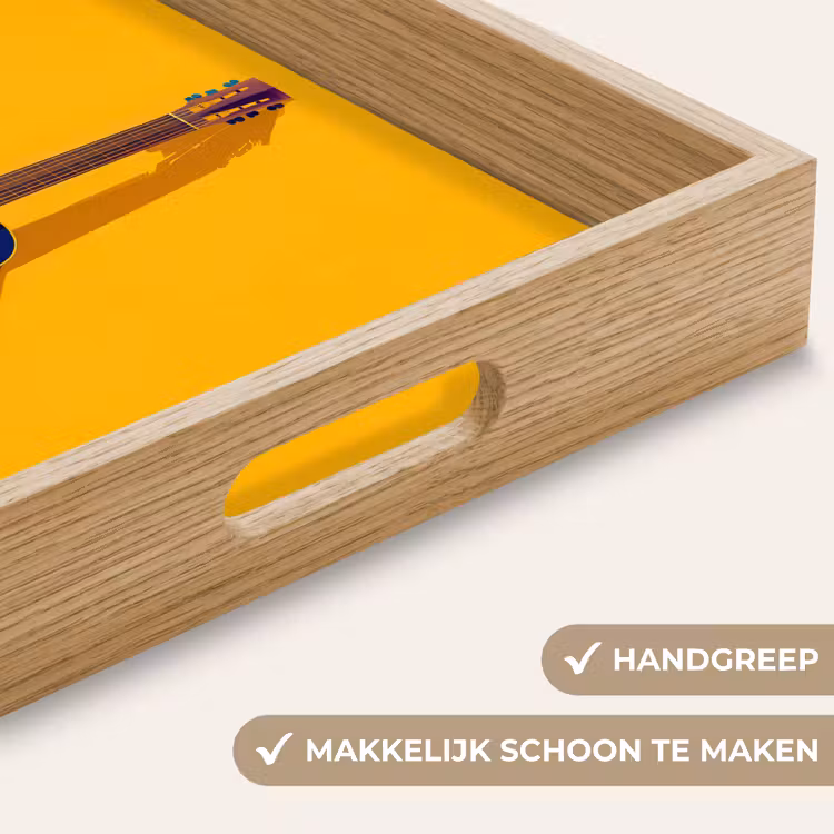 Dienblad - Gitaar - Akoestisch - Minimalistisch - Geel — 5
