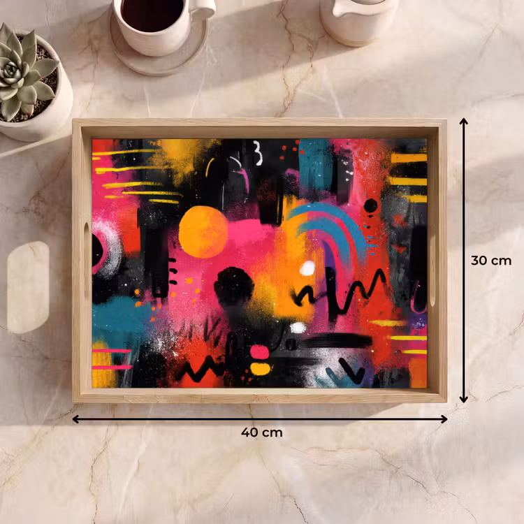 Dienblad - Kleurvlakken - Vormen - Kleurrijk - Abstract — 9