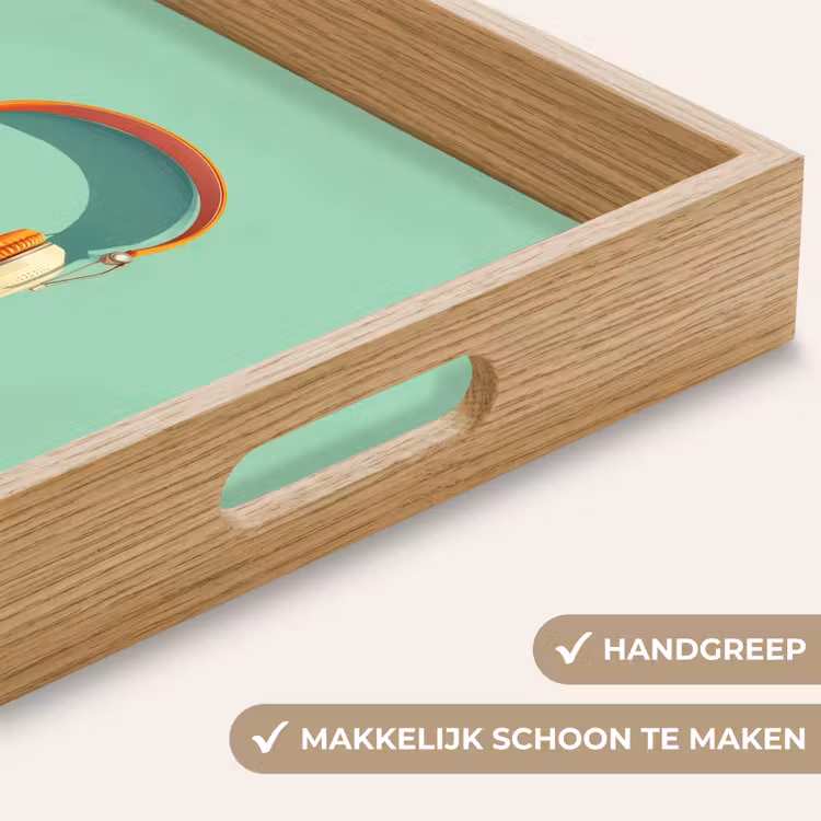 Dienblad - Koptelefoon - Oranje - Snoer - Minimalistisch — 5
