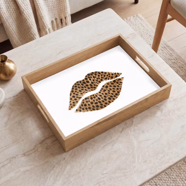 Dienblad - Lip - Panterprint - Minimalistisch - Wit — 2