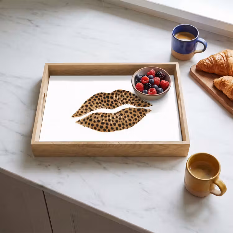 Dienblad - Lip - Panterprint - Minimalistisch - Wit — 4
