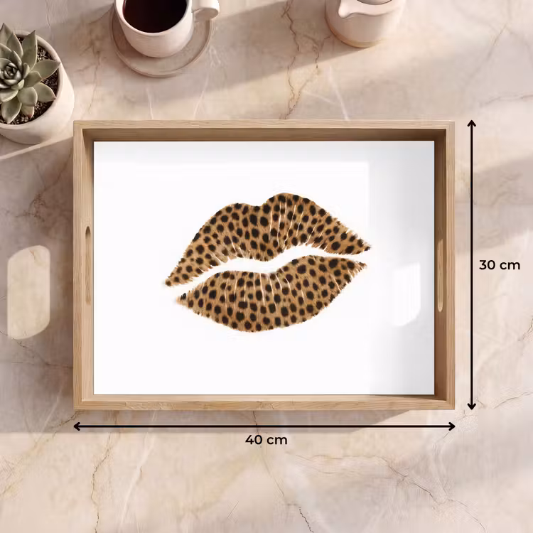 Dienblad - Lip - Panterprint - Minimalistisch - Wit — 9