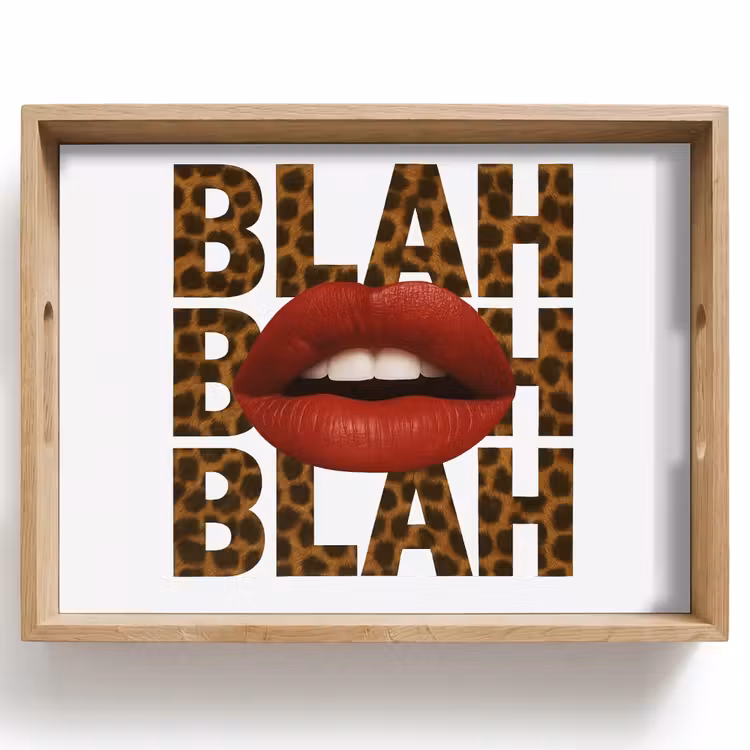 Dienblad - Lip - Rood - Quote — 1