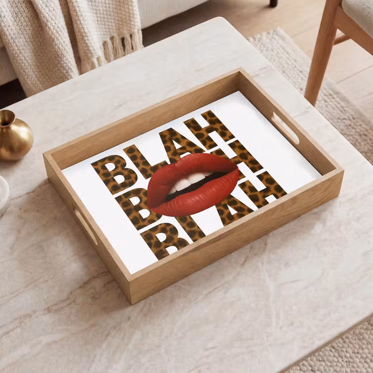 Dienblad - Lip - Rood - Quote — 2