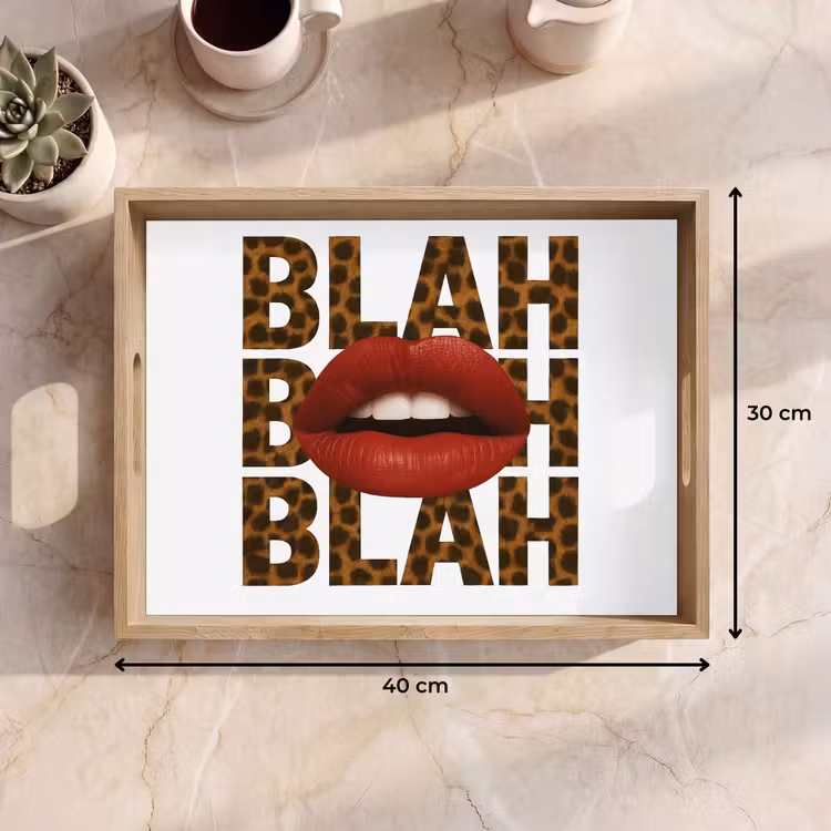 Dienblad - Lip - Rood - Quote — 9