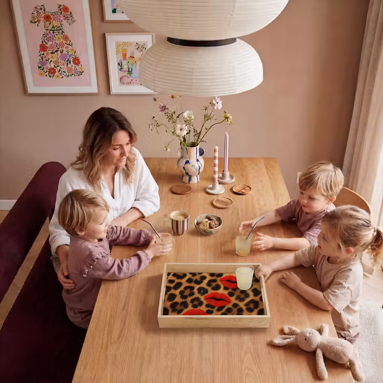 Dienblad - Lippen - Drie - Rood - Panterprint — 7