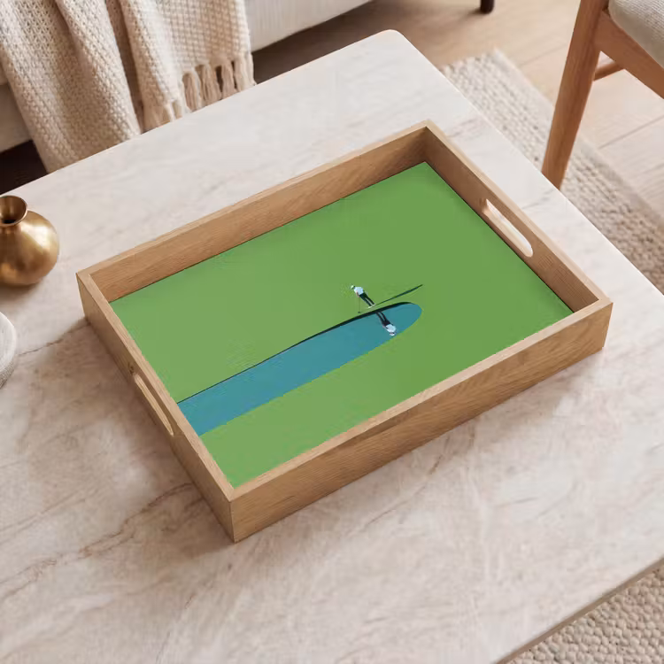 Dienblad - Persoon - Golf - Water - Blauw — 2