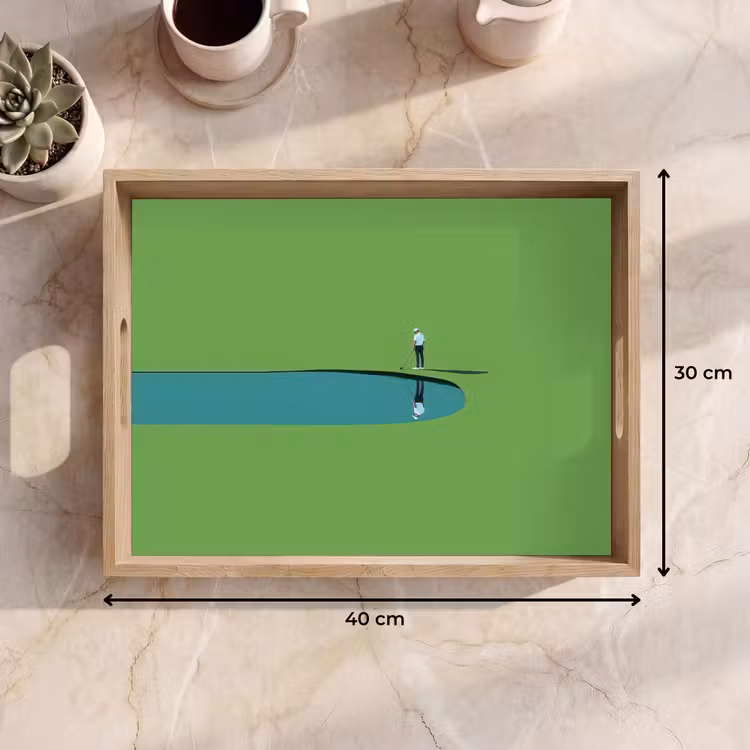 Dienblad - Persoon - Golf - Water - Blauw — 9