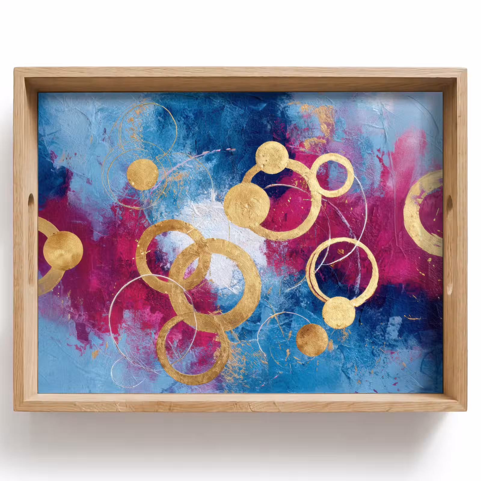Dienblad - Cirkels - Goud - Abstract — 1