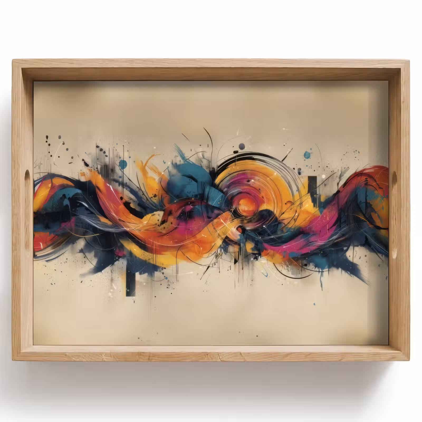 Dienblad - Explosie - Kleurrijk - Vormen - Abstract — 1