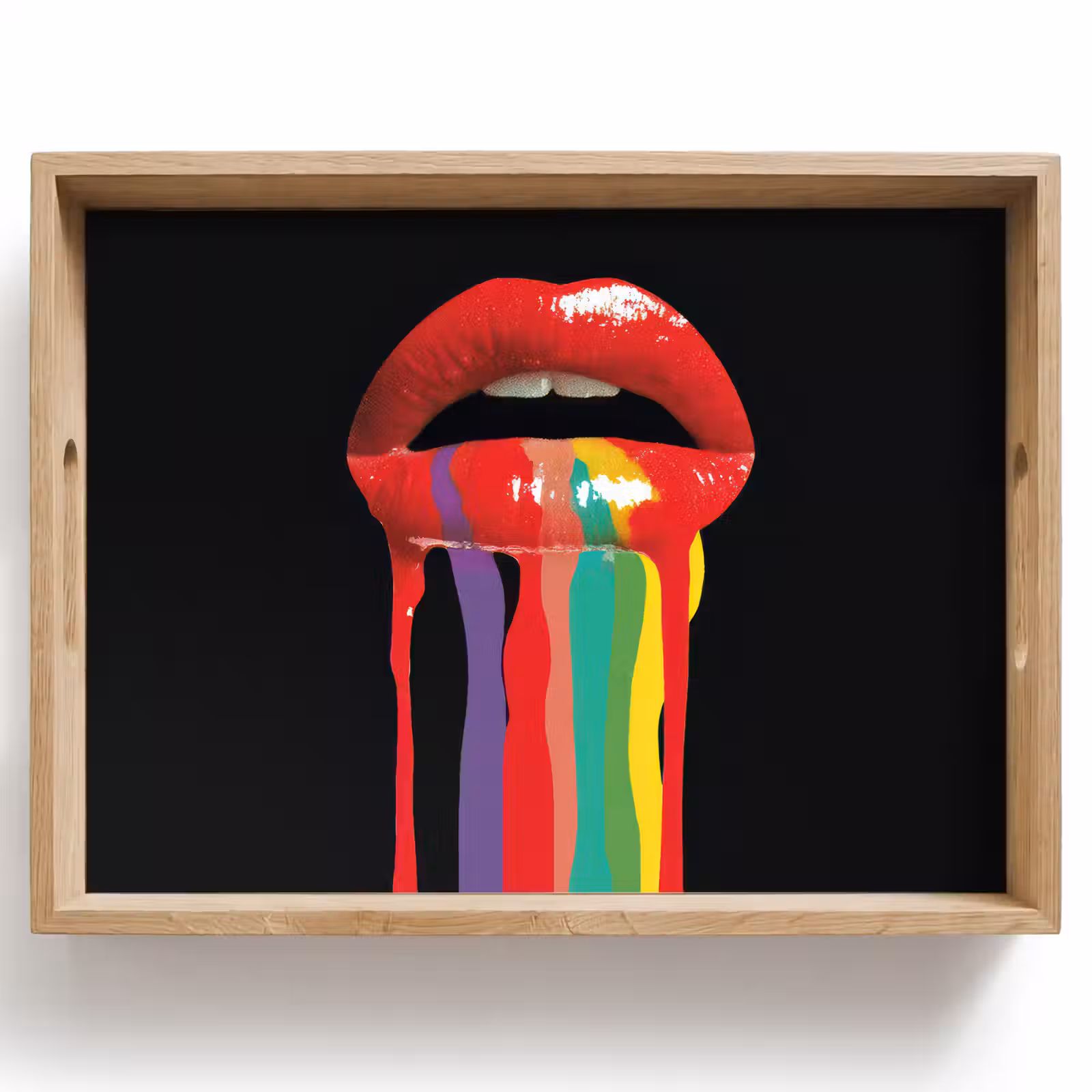 Dienblad - Lippen - Kleuren - Zwart — 1