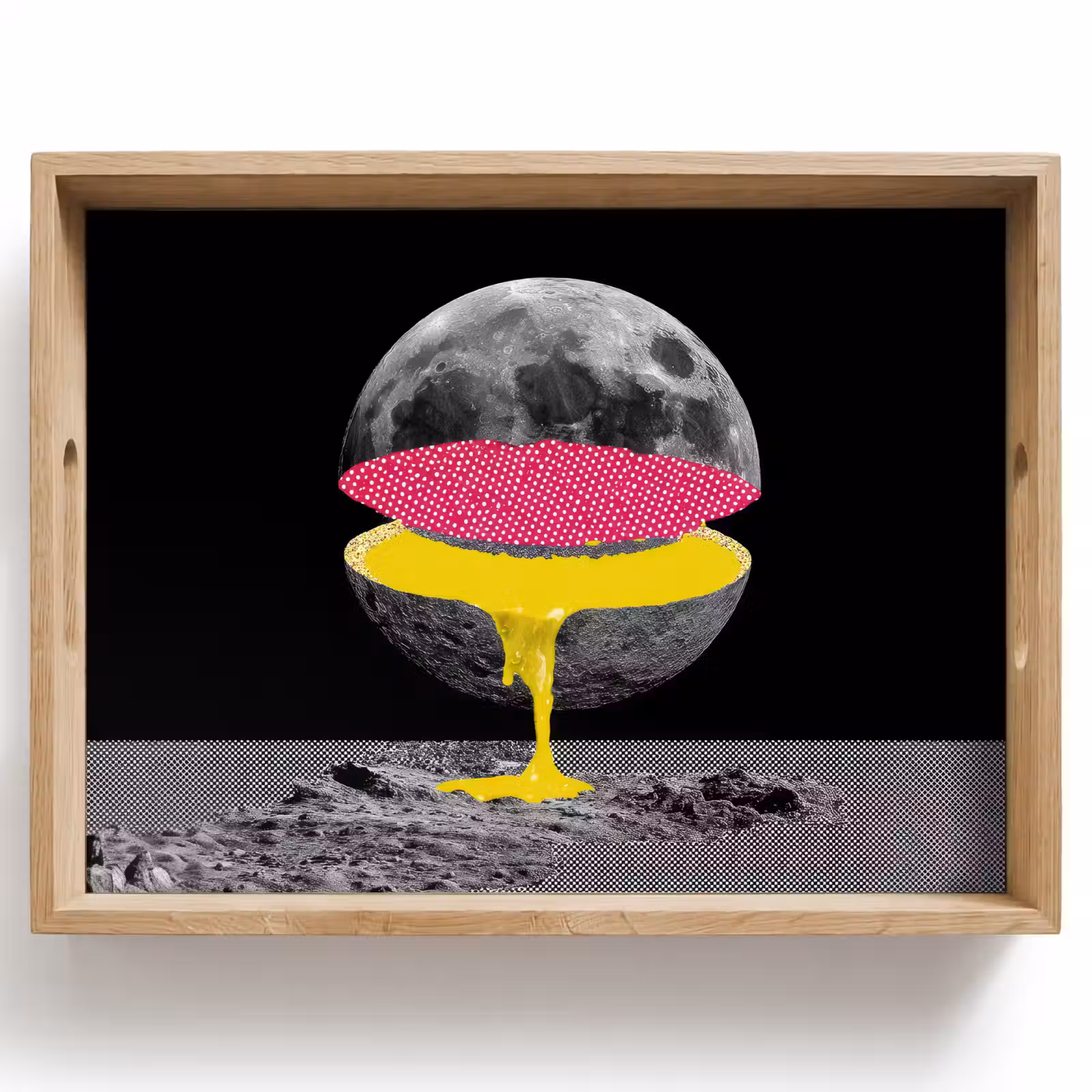 Dienblad - Maan - Geel - Roze - Zwart — 1