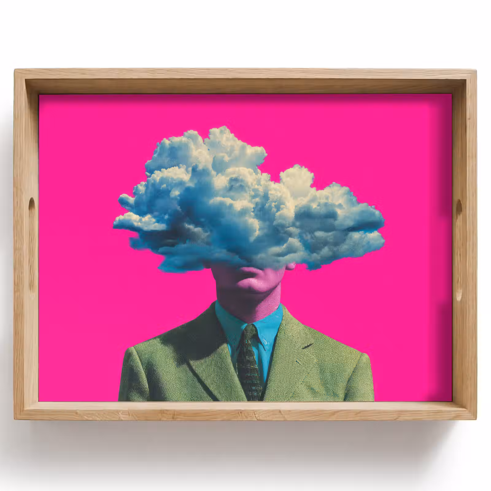 Dienblad - Man - Pak - Wolk - Roze — 1