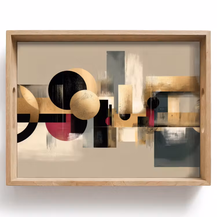 Dienblad - Abstract - Vormen - Beige - Texturen — 1