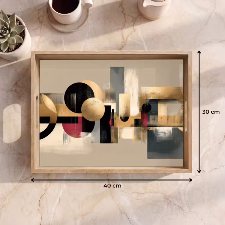 Dienblad - Abstract - Vormen - Beige - Texturen — 9