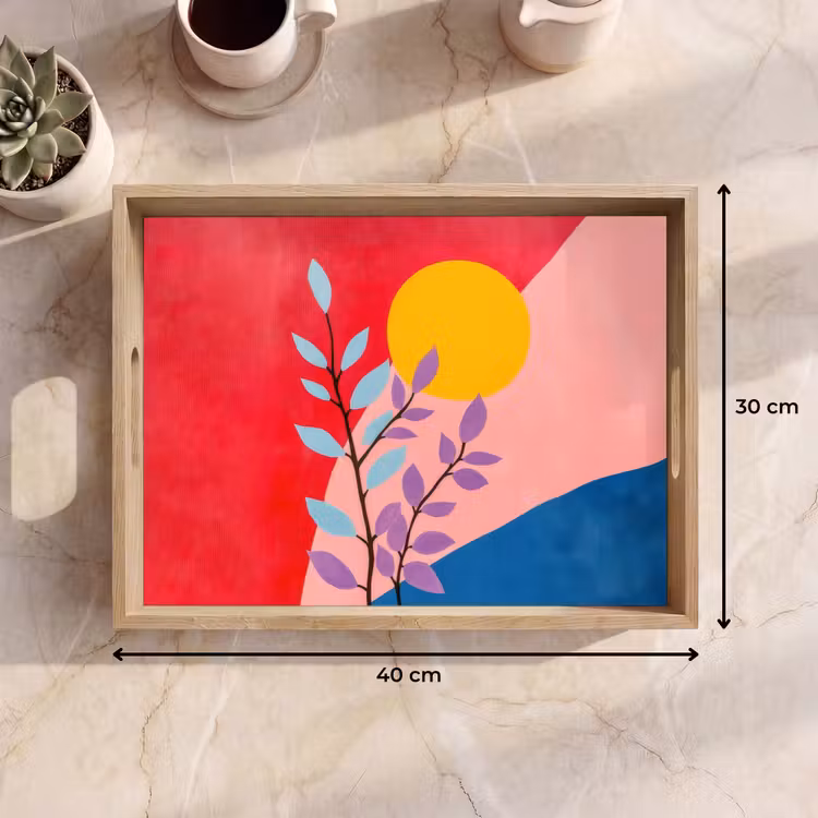 Dienblad - Bladeren - Zon - Abstracte vormen — 9