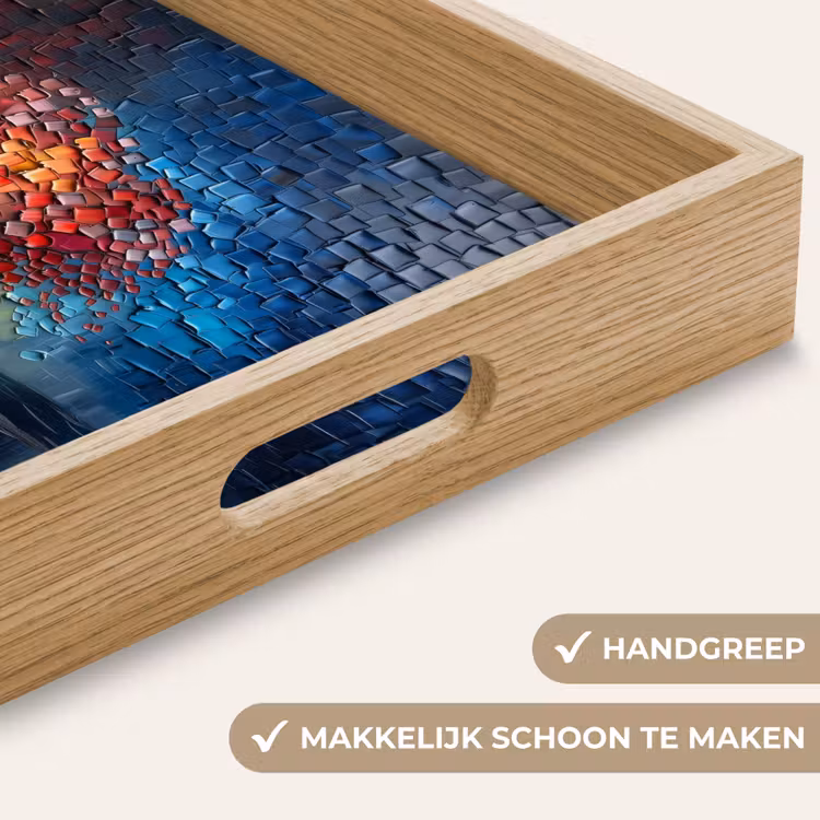 Dienblad - Boom - Blauw - Bladeren - Vakken — 5