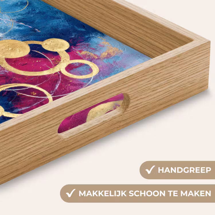 Dienblad - Cirkels - Goud - Abstract — 5