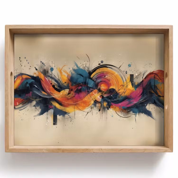 Dienblad - Explosie - Kleurrijk - Vormen - Abstract — 1