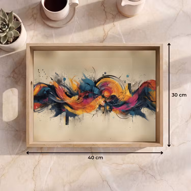 Dienblad - Explosie - Kleurrijk - Vormen - Abstract — 9